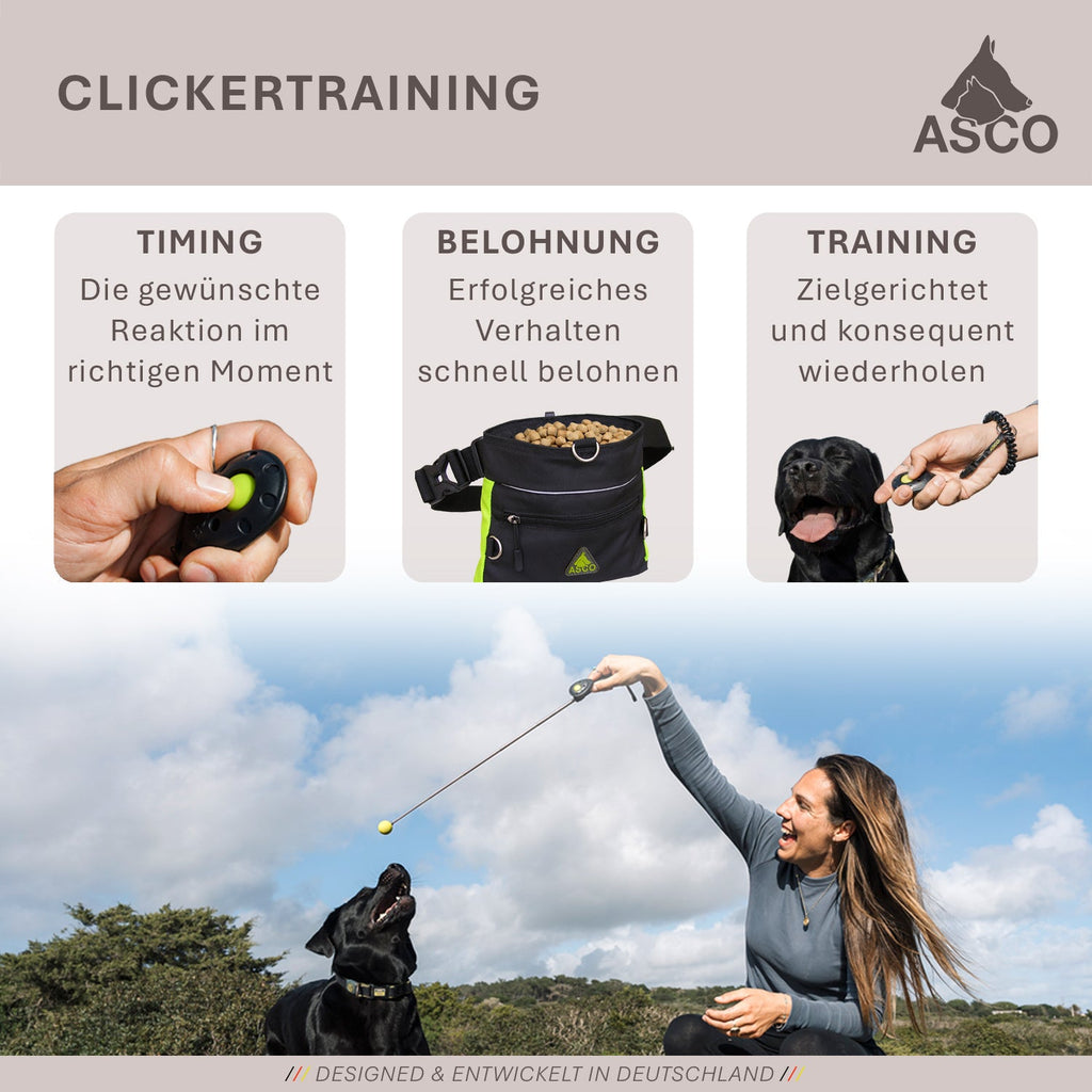 ASCO ClickStick - Target Stick mit abnehmbarem Premium Clicker
